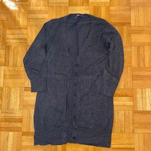 Long grey cardigan